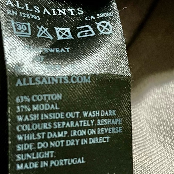 ALLSAINTS Dahlia grey Sweatshirt with zipper on the collar - Picture 6 of 16